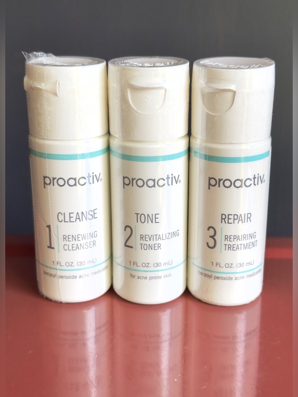 Proactiv 3 Step Starter Kit Cleanser Toner Repair Acne Treatment 1 fl oz NEW